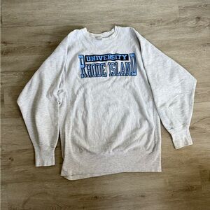 VTG 90s University of Rhode Island Champion Reverse Weave Crewneck made in USA